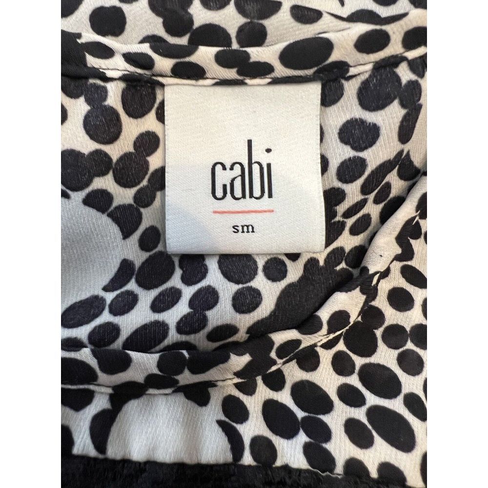 Cabi Womens Black & White Blouse Top Sleeveless Size Small‎ - Picture 7 of 7